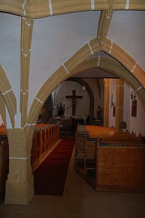 Echsenbach, Pfarrkirche hl. Jakobus der Ältere, das Gewölbe der Orgelempore