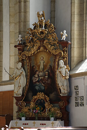 Kirchschlag in der Buckligen Welt, Pfarrkirche hl. Johannes der Täufer, spätgotische Wehrkirche, Seitenaltar