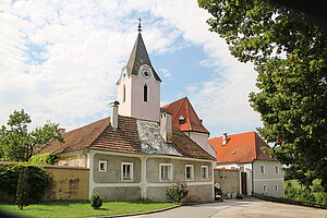 Kirnberg an der Mank, Pfarrkirche hl. Pankratius, spätgotische Saalkirche, Erweiterung und Ausstattung 18. Jh.