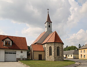Weißenbach, Filialkirchehl. Andreas, spätgotische Hallenkirche, um 1400