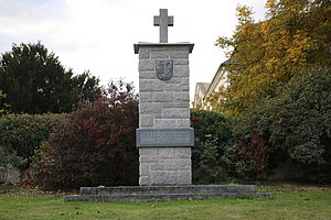 Gobelsburg, Denkmal für Josef Steininger (1830-1899), Vorkämpfer für eine bäuerliche Interessensvertretung, 1953