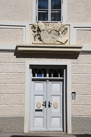Pyhra, Eingangsportal in den Pfarrhof, um 1800/01