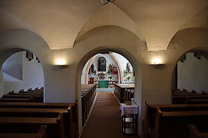 Eschenau, Pfarrkirche hl. Katharina, Blick in den Innenraum