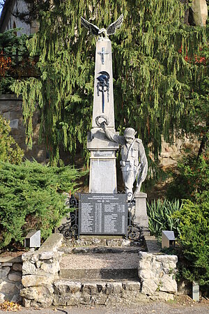 Großrußbach, Kriegerdenkmal unterhalb der Kirche
