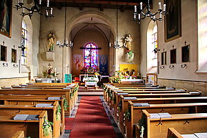 Rohr im Gebirge, Pfarrkirche hl. Ulrich, Saalkirche, errichtet 1878/79