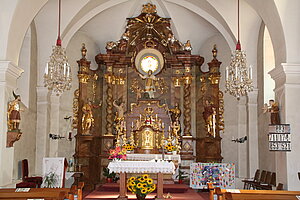 Langschlag, Pfarrkirche hl. Stephan, Hochaltar von 1767