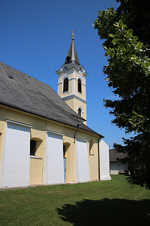 Lanzenkirchen, Pfarrkirche hl. Nikolaus, barockisierte romanische Chorquadratkirche