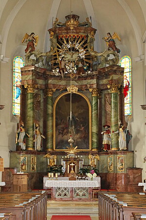 Opponitz, Pfarrkirche hl. Kunigunde, Hochaltar aus der Pfarrkirche Waidhofen an der Ybbs, um 1750-1760