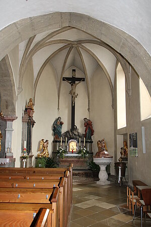 Pottenbrunn, Pfarrkirche hl. Ulrich, Blick in den Seitenschiffchor