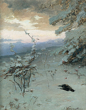 Olga Wisinger-Florian, Winter, Öl auf Leinen, 105x82,5 cm, nach 1900