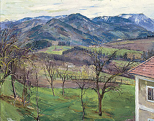 Pauser Waidhofen im Ybbstal, Öl auf Leinen, 73,8x93 cm, 1947, NÖLM