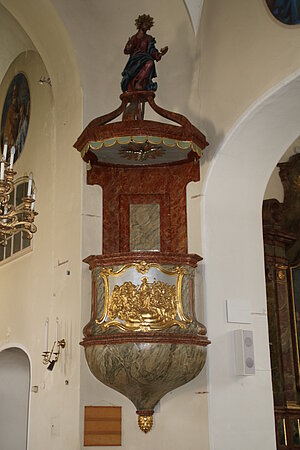 Leobersdorf, Pfarrkirche hl. Martin, Kanzel, Mitte 18. Jh.
