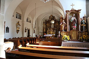 Langschlag, Pfarrkirche hl. Stephan, Inneres der 1759 barockisierten Pfarrkirche
