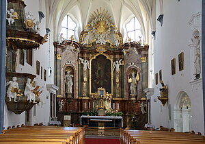 Ferschnitz, Pfarrkirche hl. Xystus, Hochaltar, 1757-70, Kaspar Timpf
