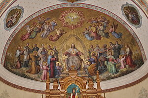 Staatz, Pfarrkirche hl. Martin, Malerei in der Apsiskonche