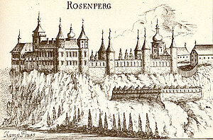 Rosenburg, Stich Vischer, 1672
