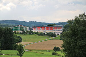 Morrbad Harbach, Blick auf das Gesundheits- und Rehabilitationszentrum Moorheilbad Harbach, 1980 eröffnet