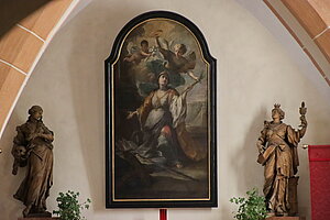 Eschenau, Pfarrkirche hl. Katharina, Altarbild hl. Katharina, Martino Altomonte, 1737