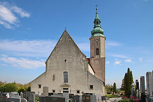 Hausleiten, Pfarrkirche hl. Agatha, ab 2. Hälfte 13. Jh. entstanden, Chor 14. Jh.