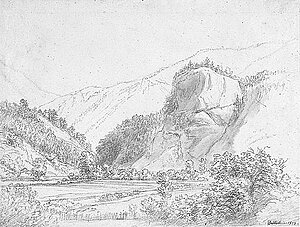 Jakob Gauermann, Landschaft bei Gutenstein, 1813