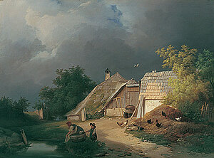 Raffalt Vor dem Gewitter, Öl auf Holz, 34,9x47,4 cm, 1847