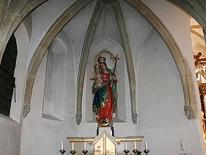 St. Andrä, Pfarrkirche hl. Andreas, Seitenaltar, Maria Immaculata, Mitte 18. Jh.