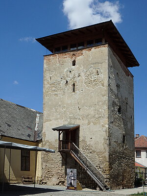 Palterndorf, einziger erhaltener Dorfturm nördlich der Donau, urkundlich 1414