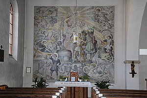 Puchberg am Schneeberg, Pfarrkirche hl. Vitus, Legende des hl. Vitus, Hans Alexander Brunner, 1958