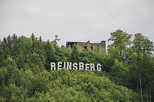 Burgruine Reinsberg, ehem. spätromanische Höhenburg, 14.-17. Jh.