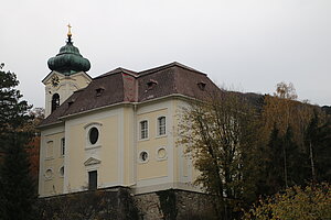 Kaltenleutgeben, Pfarr- und Wallfahrtskirche hl. Jakobus der Ältere, 1729 von Jakob Oeckhl erbaut