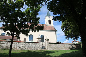 Groißenbrunn, Pfarrkirche hl. Ägydius, Baubeginn 1751 von Matthias Gerl