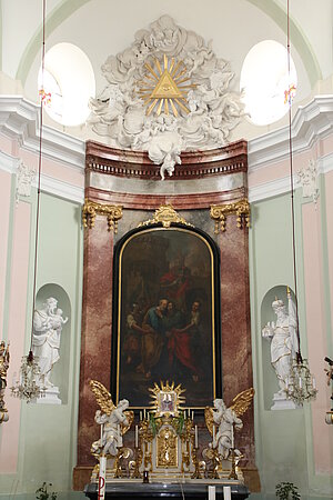 Oed-Öhling, Pfarrkirche Hll. Petrus und Paulus, Hochaltar, 3. Viertel 18. Jahrhundert