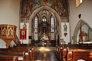 Ramsau, Pfarrkirche Mariae Empfängnis, gotische Saalkirche, 14. Jahrhundert