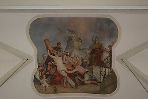 Wösendorf, Pfarrkirche hl. Florian, Deckenfresken, Anton Mayer, 1791, Martyrium des hl. Florian