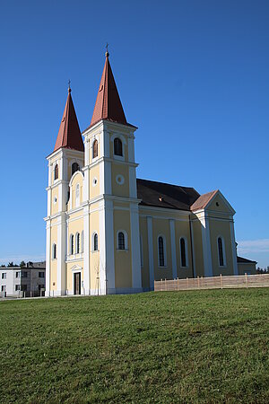 Lichtenegg-Kaltenberg, Wallfahrtskirche Maria Schnee, neobarocker Saalbau, 1875-1879