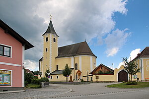 Morrbad Harbach, Pfarrkirche Johannes der Täufer, 1749-1757 errichtet, Kirchturm 1840 erhöht