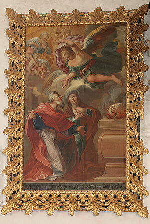 Annaberg, Pfarr- und Wallfahrtskirche hl. Anna, Gemälde Joachim und Anna im Tempel, Anf. 18. Jh.