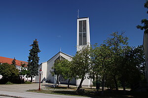 Felixdorf, Pfarrkirche Unbefleckte Empfängnis, 1958-60 nach Plänen von Kurt Bartak errichtet