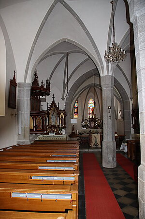 Harmanschlag, Pfarrkirche hl. Wenzel, romanische Kirche, zwischen 1497 und1523 zu spätgotischer Halle umgebaut