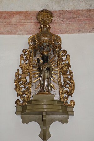 Edlitz, Pfarrkirche hl. Vitus, Gnadenfigur "Schwarze Madonna", Mitte 18. Jahrhundert