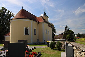 Trabenreith, Pfarrkirche hl. Johannes Nepomuk, spätbarocker Saalbau, 1756-1764