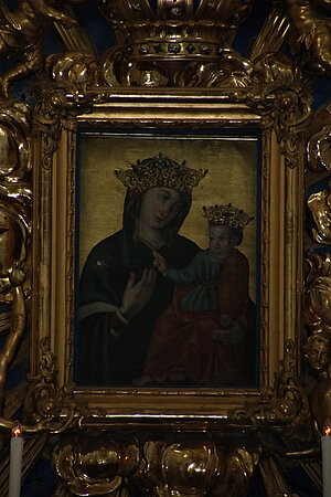 Maria Langegg, Pfarr- und Wallfahrtskirche Mariae Geburt, Gnadenbild, spätes 16. Jh. nach byzant. Vorbild