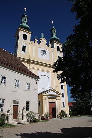 Maria Lanzendorf, Pfarr- und Wallfahrtskirche Schmerzhafte Mutter Gottes, 1699-1703 durch Franz Jänggl erbaut