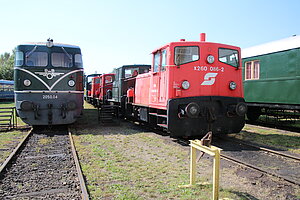 Strasshof an der Nordbahn, Eisenbahnmuseum "Das Heizhaus", Lokomotiven im Freigelände