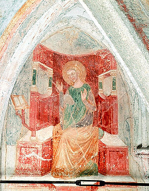 Ulmerfeld, Fresken Schlosskapelle, Verkündigung Mariens, um 1330/40