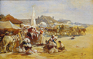 August von Pettenkofen, Markt in Szolnok, um 1860/70