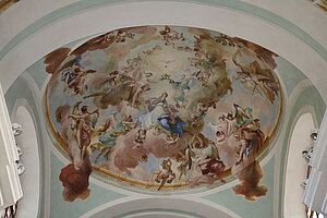 Klein-Mariazell, ehem. Benediktinerabtei, Pfarrkirche Mariae Himmelfahrt, Freskenausstattung von Johann Wenzel Bergl 1764-65