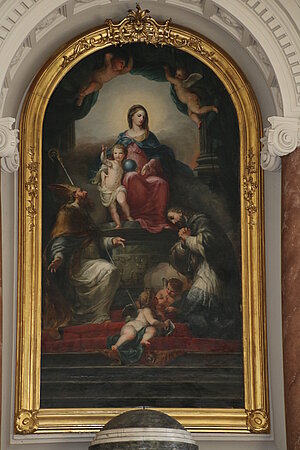 Wiener Neudorf, Pfarrkirche Maria Schnee, Hochaltar, Altarblatt Maria mit Kind