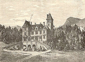 Villa Wartholz Reichenau, Xylografie, 1873