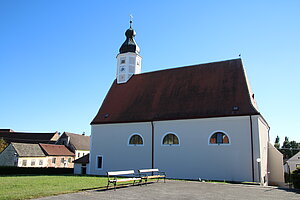 Windigsteig, Pfarrkirche hl. Laurentius, frühbarocker Saalbau mit Chorturm